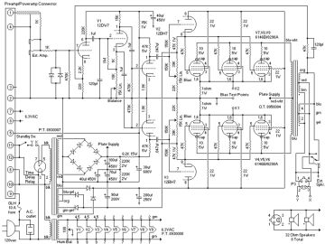 Ampeg SVT ;6x 6146B schematic circuit diagram